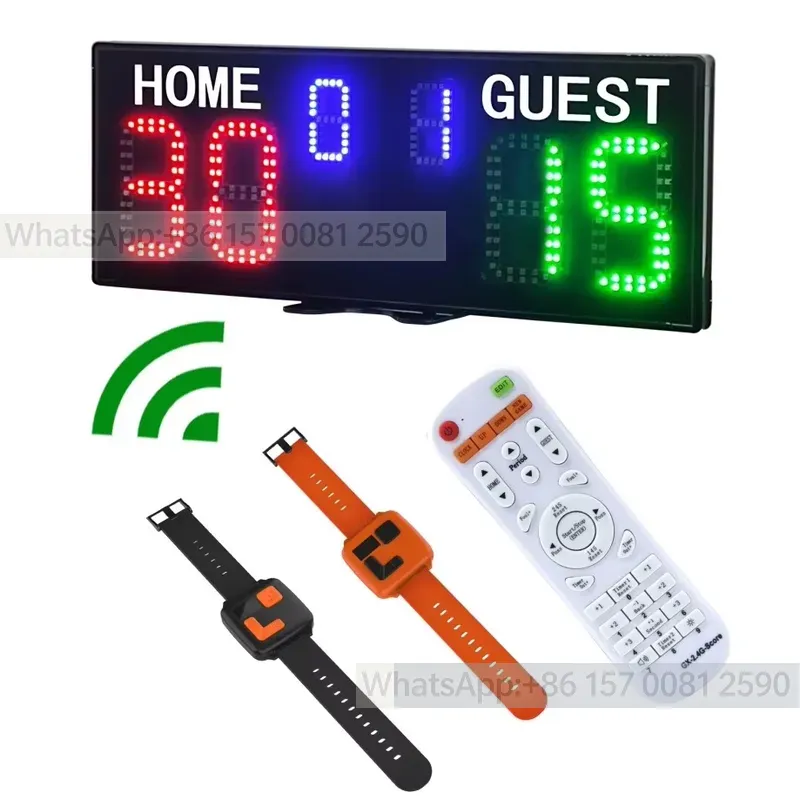 Scoreboard Digital - YIZHI リモート＆ウォッチコントロール 屋内外兼用パデルコート用電子スコア表示ボード ポータブルLEDデジタルテニス