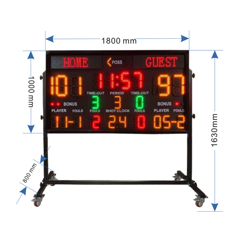 Scoreboard Digital - 屋外用LEDスタジアムスコアボード、サッカー、バスケットボール、バレーボールの試合用デジタルスポーツディスプレイ