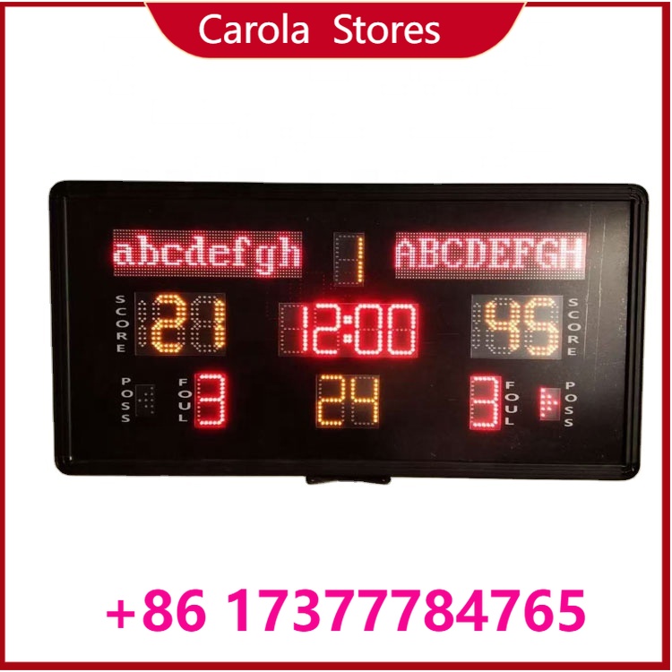 Scoreboard Digital - 1200×600mm屋内ミニLEDマルチスポーツスコアボード、バスケットボール、バレーボール用デジタル電子LEDスコアキーパー