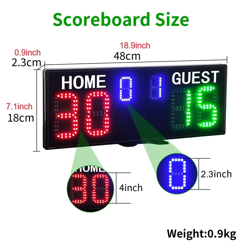 YIZHI リモート＆ウォッチコントロール 屋内外兼用パデル - Scoreboard Digital のレビューと価格