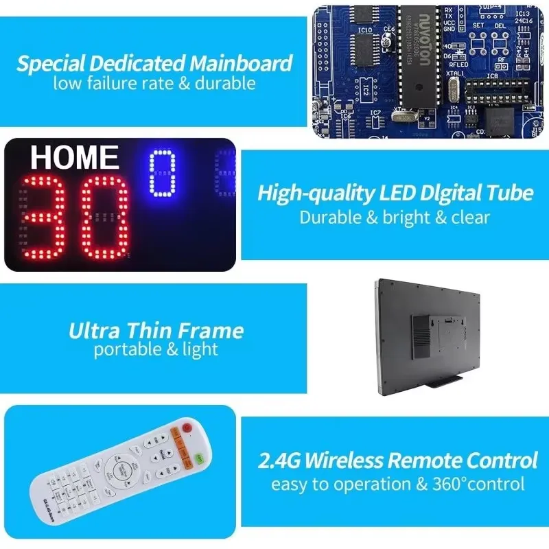 YIZHI リモート＆ウォッチコントロール 屋内外兼用パデル - Scoreboard Digital のレビューと価格