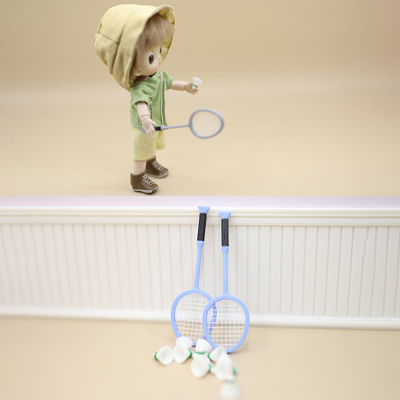 1 ペア 1:12 ドールハウスシミュレーションミニバドミン - Badminton House のレビューと価格