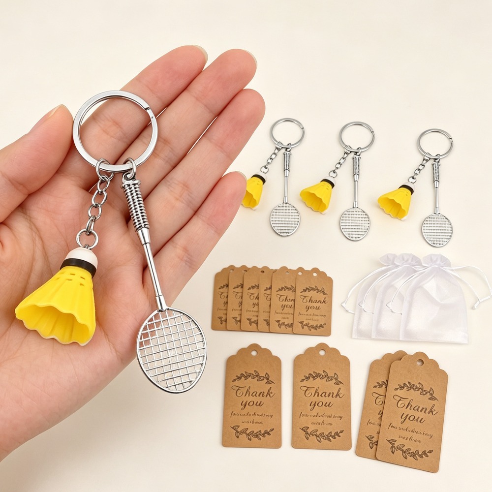 5～20セットの精巧なバドミントンラケットキーホルダーキット - Badminton House のレビューと価格