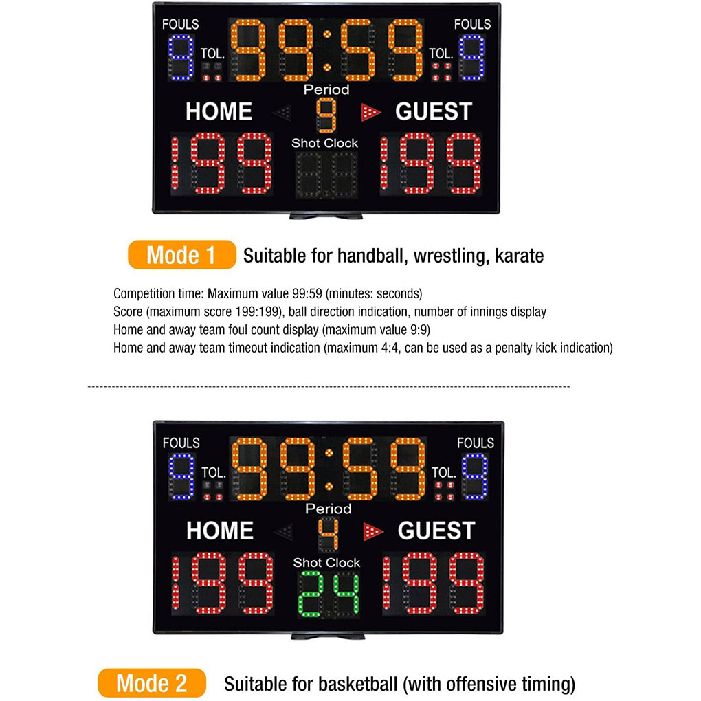 ポータブル壁掛けデジタルスコアボード,リモコン付き電子スコア - Scoreboard Digital のレビューと価格