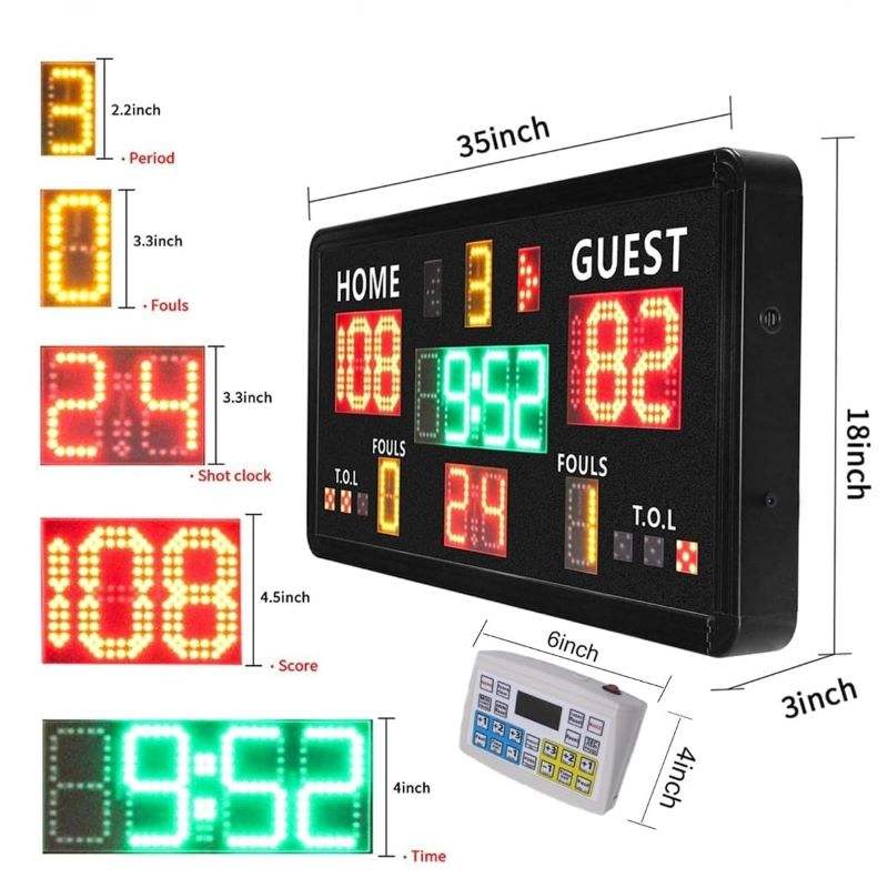 ポータブルコンソールパネルコントロール0.9m LEDデジタ - Scoreboard Digital のレビューと価格