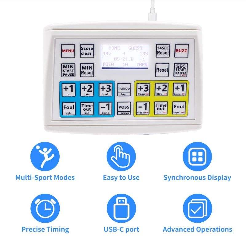 ポータブルコンソールパネルコントロール0.9m LEDデジタ - Scoreboard Digital のレビューと価格