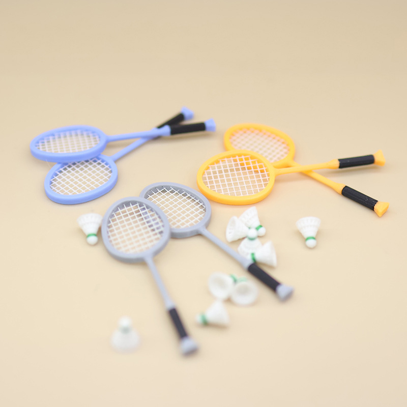 1 ペア 1:12 ドールハウスバドミントンラケットシミュレ - Badminton House のレビューと価格